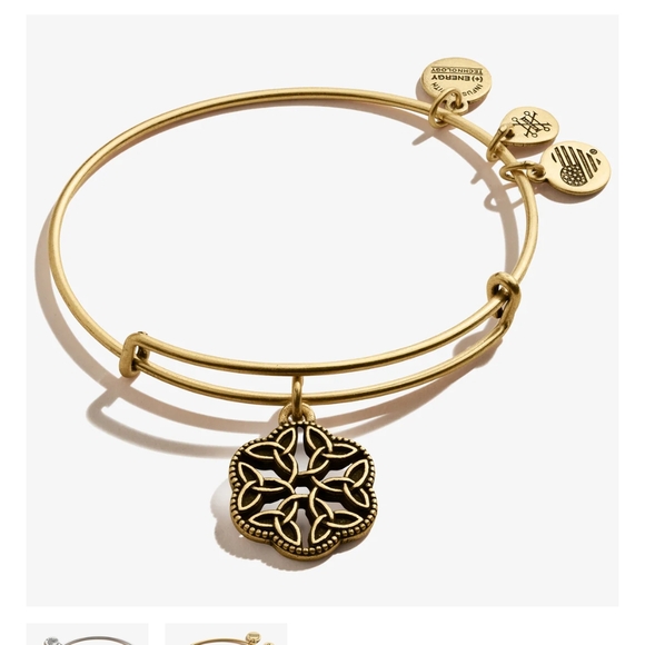 Alex and Ani Jewelry - Alex and Ani. Endless Knot III Gold Charm Bangle Bracelet